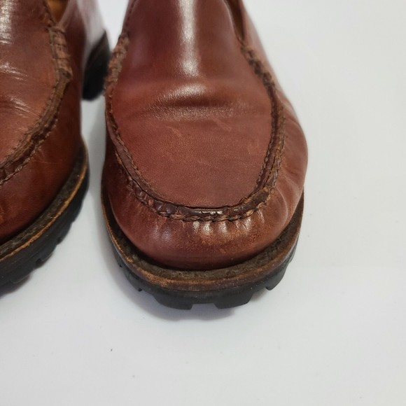 Cole Haan Brown Leather Moc Toe Slip On Loafer Shoes Women's Size 7 B - Picture 5 of 16